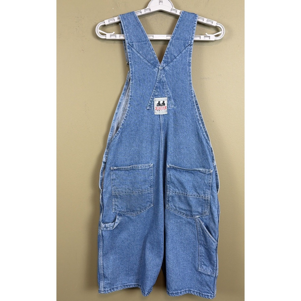 Vintage Bubba Denim Womens Small (28-32) Blue Jean Overall Shorts Bib Overalls - Picture 4 of 15